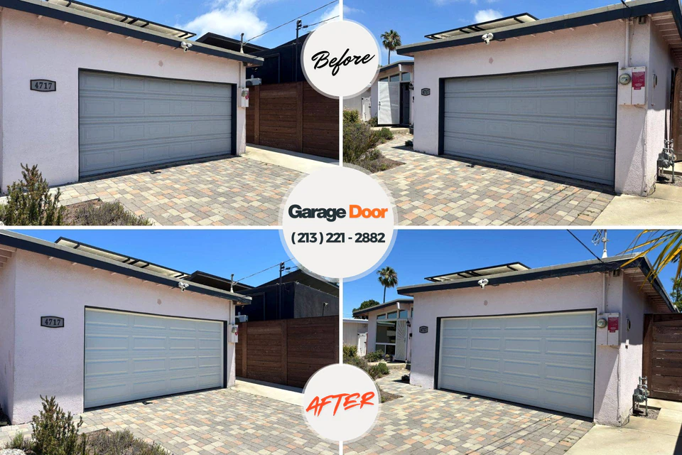 Before and after: garage door repair Rutledge, TN